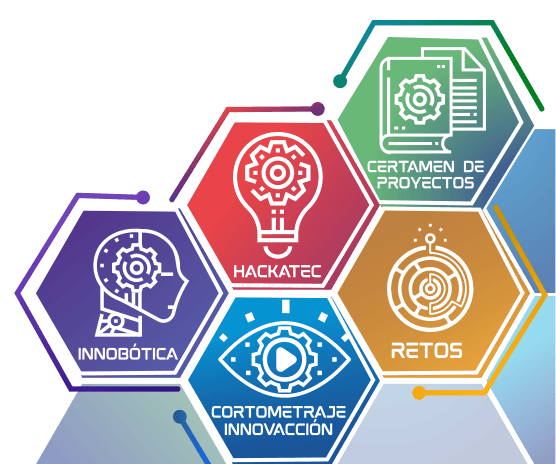 5 eventos del InnovaTecNM: Certamen de Proyectos, HackaTec, InnoBótica, Cortometraje, Retos